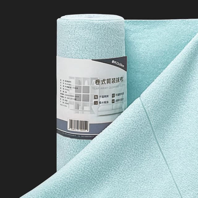 Reusable Kitchen Towel Roll - Blue Color - Washable and Soft Microfiber Fabric - 20 pcs