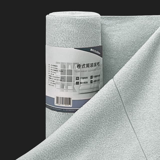 Reusable Kitchen Towel Roll - Ash Color - Washable and Soft Microfiber Fabric - 20 pcs