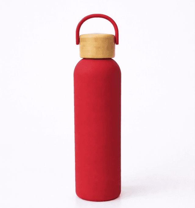 ৫০০ মি.লি. স্টেইনলেস স্টিল ভ্যাকুয়াম ওয়াটার বোতল - উডেন ক্যাপ