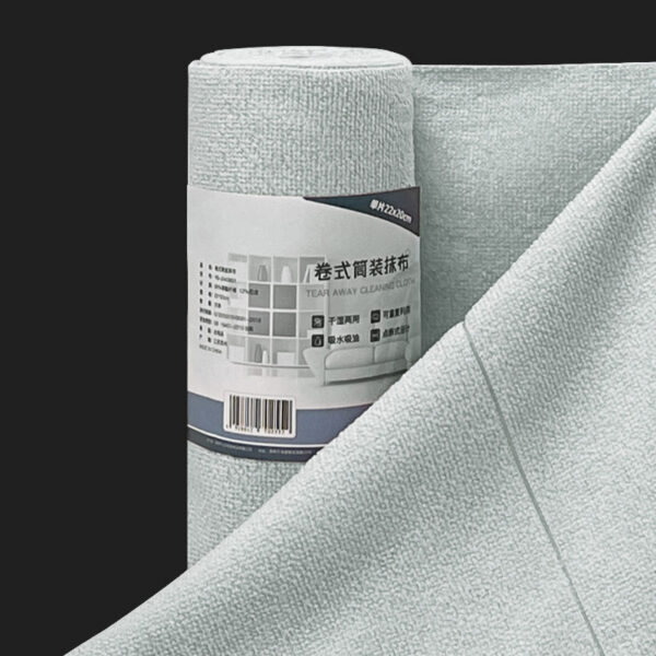 ash Reusable Kitchen Towel Roll - Ash Color - Washable and Soft Microfiber Fabric - 20 pcs