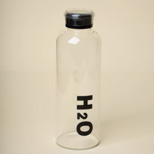 H20 গ্লাস ওয়াটার বোতল ৮০০ মি.লি. - Black