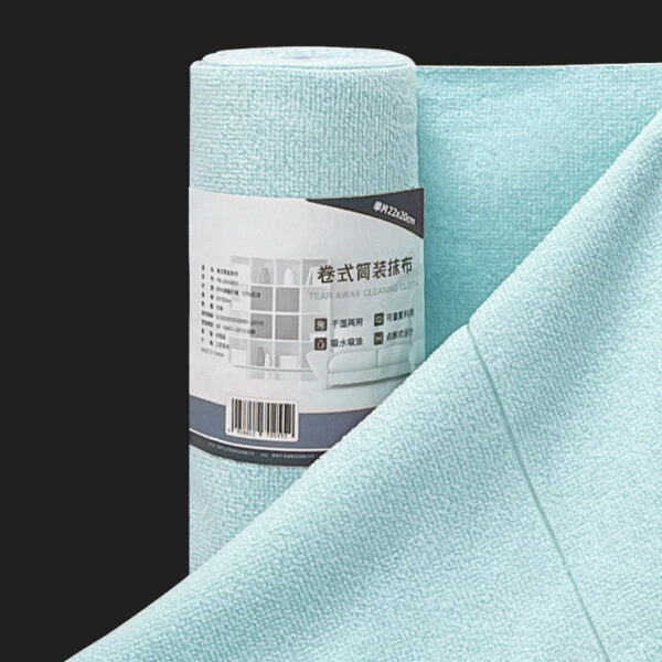 blue Reusable Kitchen Towel Roll - Blue Color - Washable and Soft Microfiber Fabric - 20 pcs