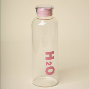 H20 গ্লাস ওয়াটার বোতল ৮০০ মি.লি. - Pink