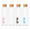 Premium H2O Borosilicate Glass Bottle – Bamboo Lid | 1000ml