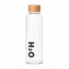 Premium H2O Borosilicate Glass Bottle – Bamboo Lid | 1000ml