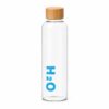 Premium H2O Borosilicate Glass Bottle – Bamboo Lid | 1000ml