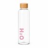 Premium H2O Borosilicate Glass Bottle – Bamboo Lid | 1000ml