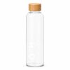 Premium H2O Borosilicate Glass Bottle – Bamboo Lid | 1000ml