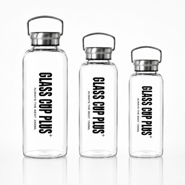 Borosilicate Glass Water Bottle (1L, 1.5L & 2L)
