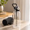 1.5L Borosilicate Glass Drinking Bottle with Straw & Removable Filter