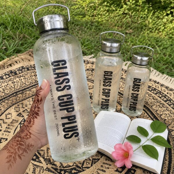 Borosilicate Glass Water Bottle (1L, 1.5L & 2L)